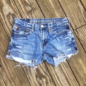 Light washed Distressed Jean Short